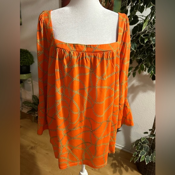 Michael Kors orange blouse size XL - Picture 1 of 11